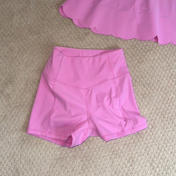 Elegant Pink Scalloped Hem Dress Medium Athletic Athleisure Tennis - Picture 5 of 8